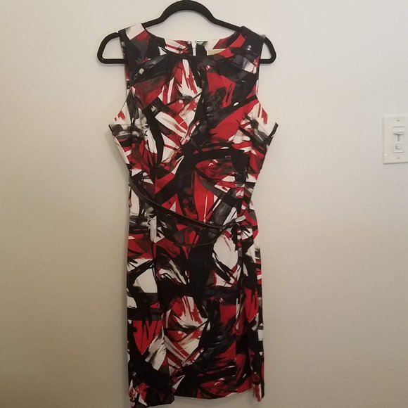 Michael Kors Size 12 Belted Sheath Dress - Picture 1 of 6